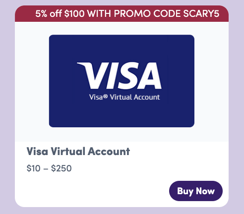 Giftcards.com: Save 5% On Visa eGiftcards – 0 Denomination Only (Promo Code SPOOKY5, SCARY5) – Doctor Of Credit